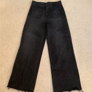 Oat New York Black Denim Wide Leg Trouser Jeans 30” waist Fits like size 8/10